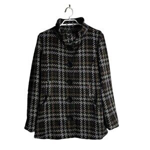 Le Chateau Women's Plaid Button-Down Coat